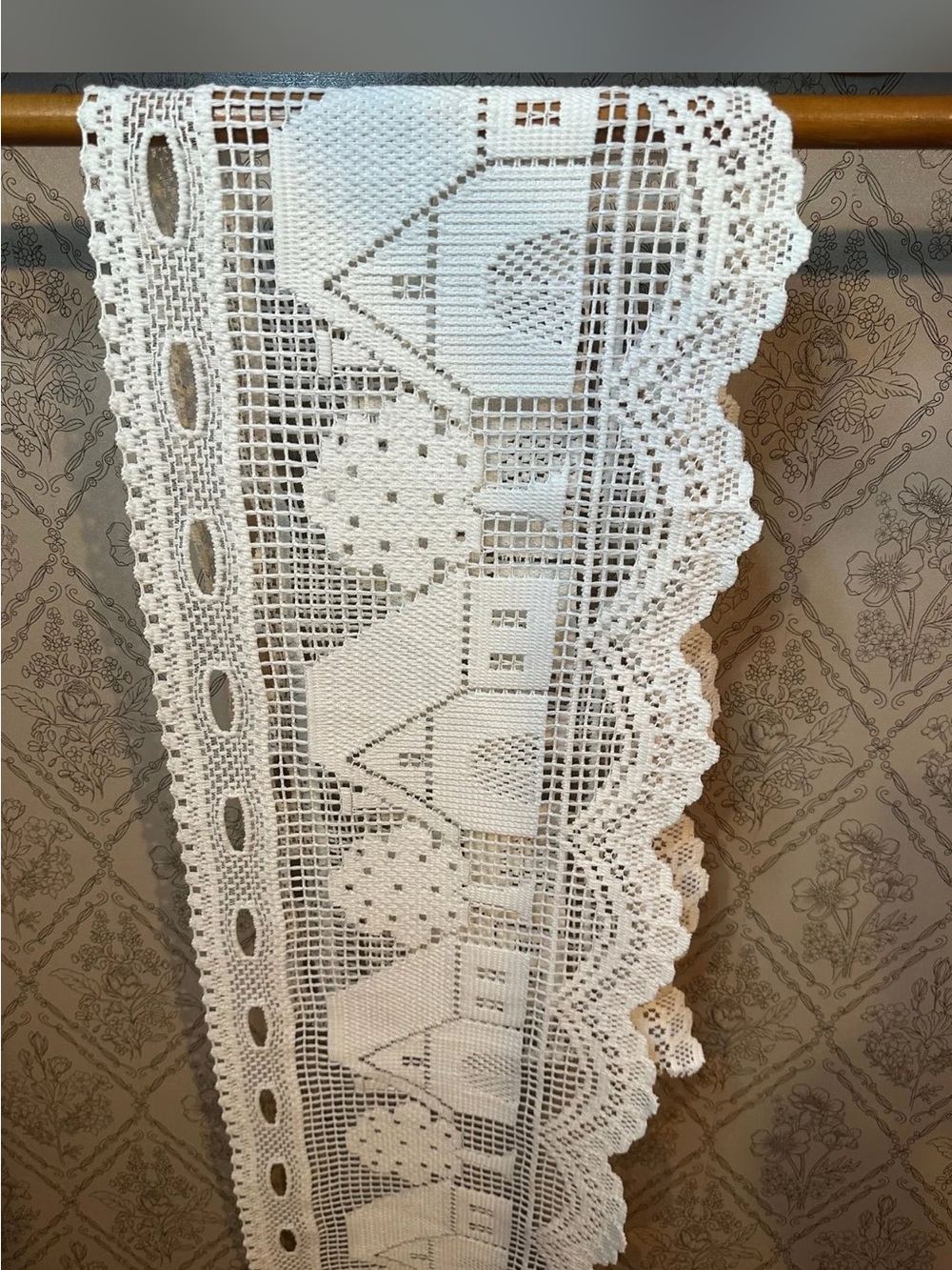 House valance, vintage. 5 feet across